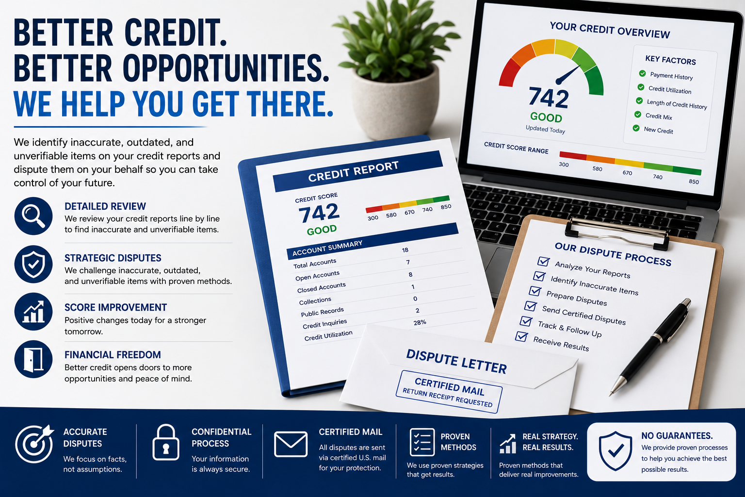Credit repair planning and dispute documentation for Madison, Mississippi